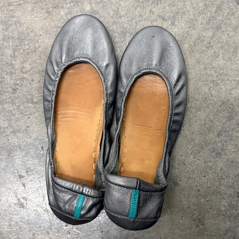 Tieks Metallic Gray Ballet Flats